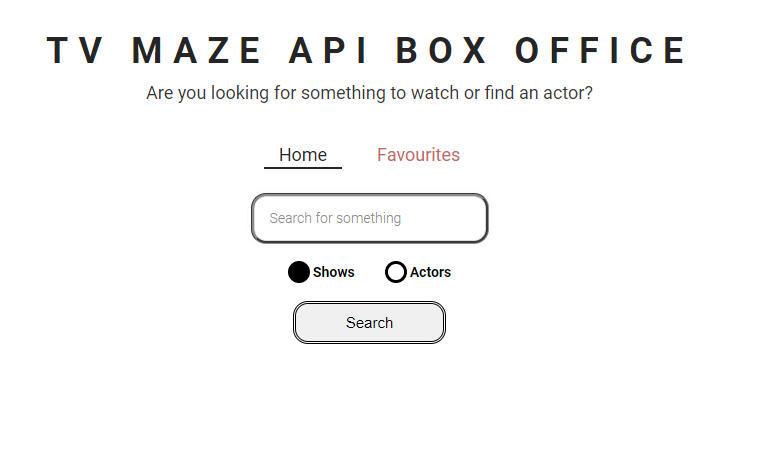 TV Maze API Box Office